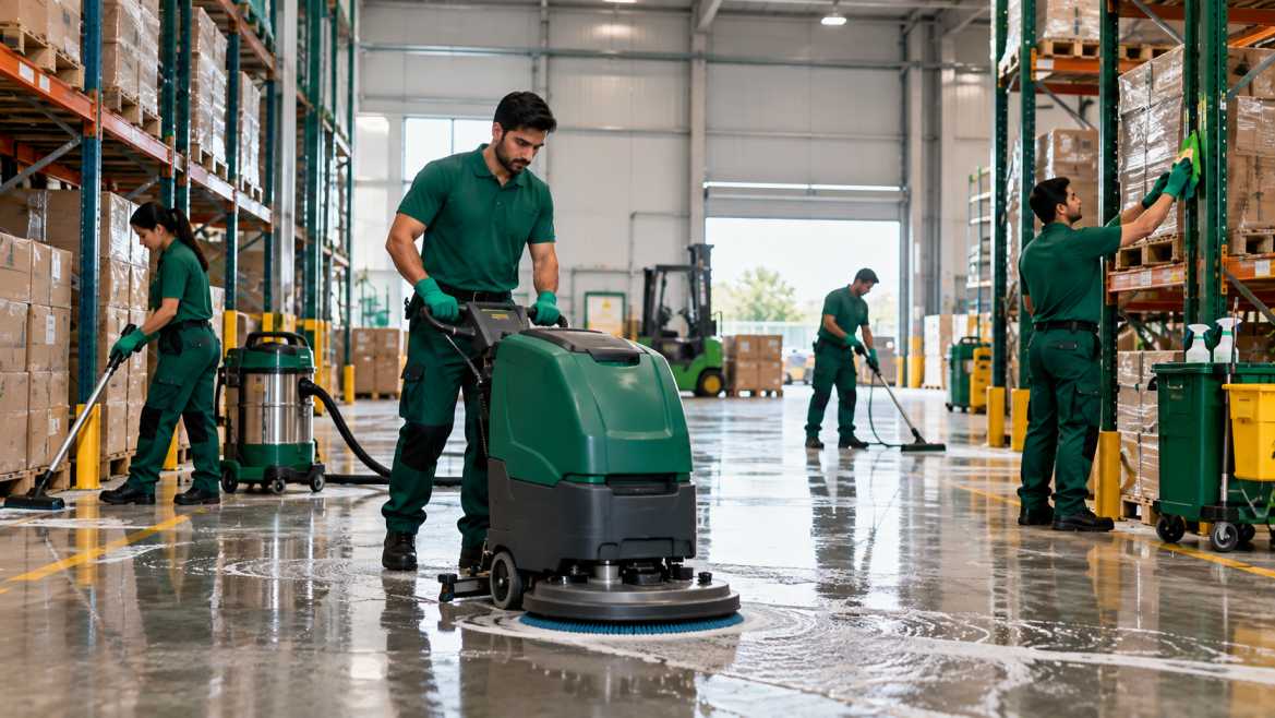 Warehouse deep cleaning