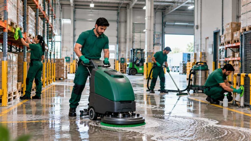 Warehouse deep cleaning